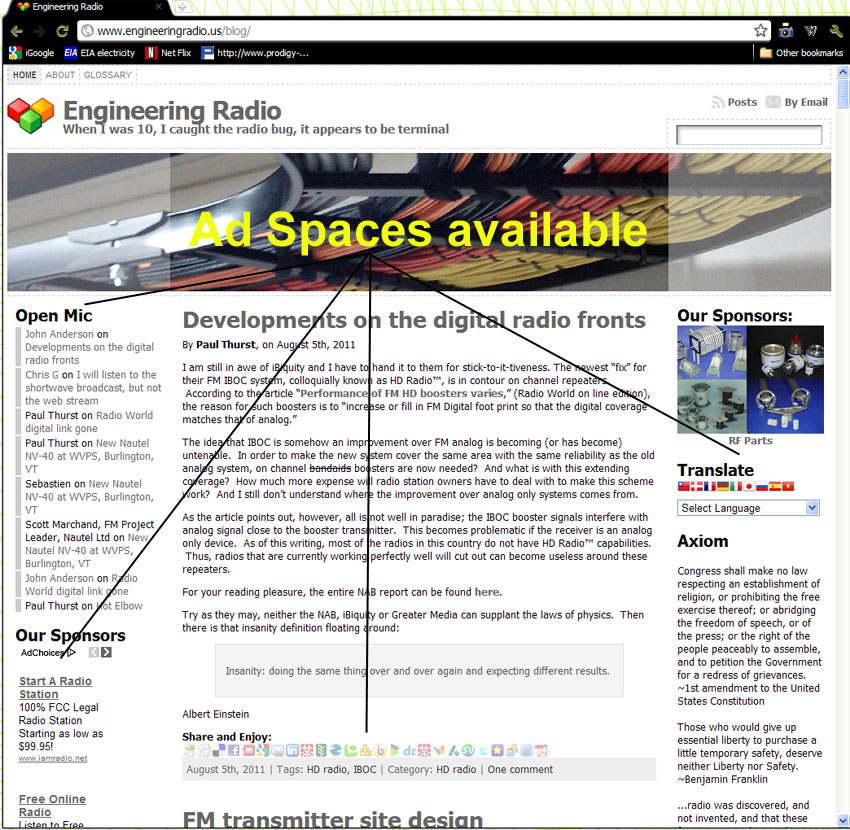 ad spaces available
