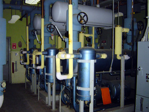 Water chillers for HVAC system
