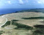 Aerial view of building 150 and antenna fields