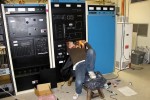 Pete working on a Harris FM25K