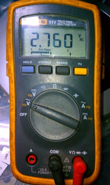 12 volts DC, 2.7 volts AC