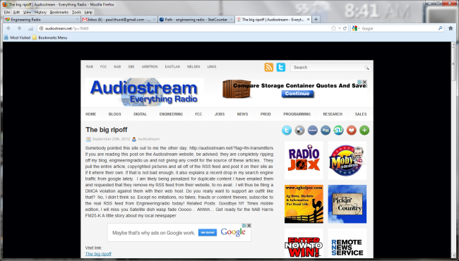 Audiostream screen shot