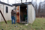 Generator shed door repaired