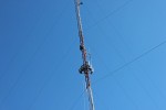 Rigging tower to remove antennas