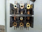 The burned contactor fingers