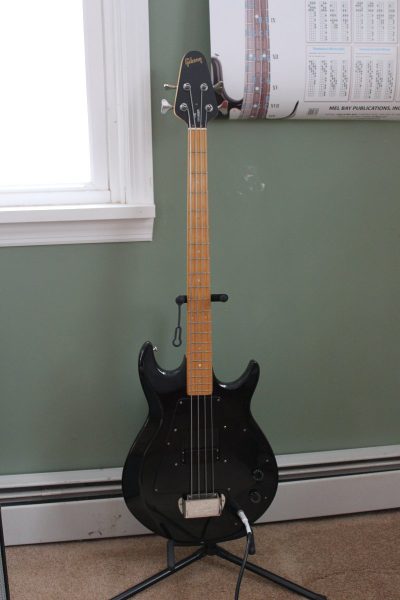 Gibson Grabber on stand