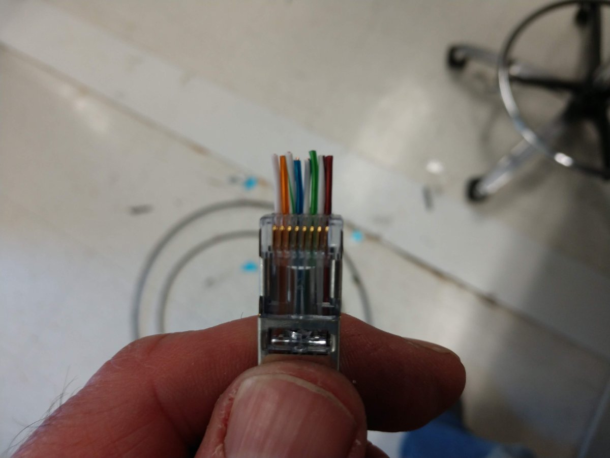 Making ethernet jumper cables, TIA/EIA-568B