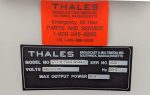 Thales name plate